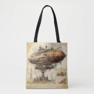 Vintag Steampunk Zeppelin (10) Tasche