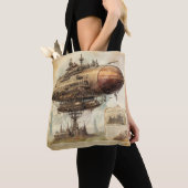 Vintag Steampunk Zeppelin (10) Tasche (Von Nahem)