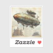 Vintag Steampunk Zeppelin (7) Aufkleber (Blatt)