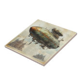 Vintag Steampunk Zeppelin (7) Fliese (Seite)
