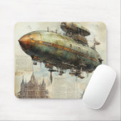 Vintag Steampunk Zeppelin (7) Mousepad (Mit Mouse)
