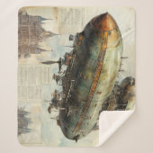Vintag Steampunk Zeppelin (7) Sherpadecke (Vorderseite)