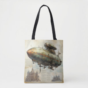 Vintag Steampunk Zeppelin (7) Tasche