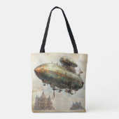 Vintag Steampunk Zeppelin (7) Tasche (Rückseite)