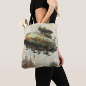 Vintag Steampunk Zeppelin (7) Tasche (Von Nahem)