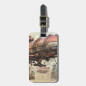 Vintag Steampunk Zeppelin (9) Gepäckanhänger (Vorderseite vertikal)