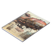 Vintag Steampunk Zeppelin (9) Notizblock (Linke Seite)