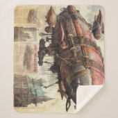 Vintag Steampunk Zeppelin (9) Sherpadecke (Vorderseite)