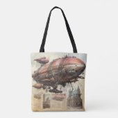 Vintag Steampunk Zeppelin (9) Tasche (Rückseite)