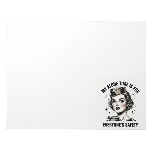 Vintag Stewardess Notepad Notizblock (Vorderseite)