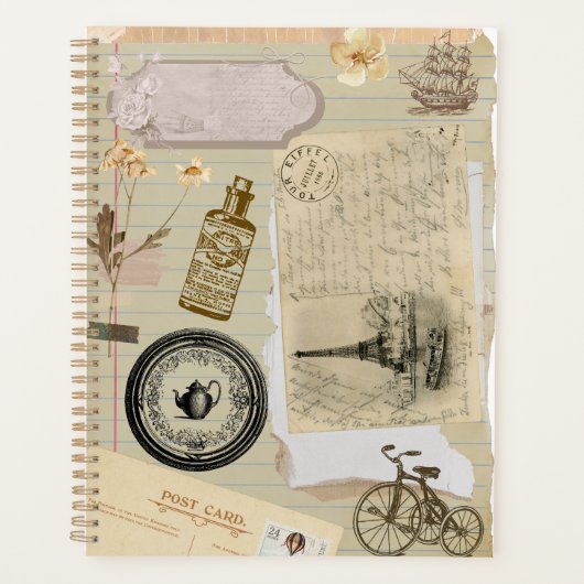 Vintag Stickers Journal Planner Planer (Vorderseite)