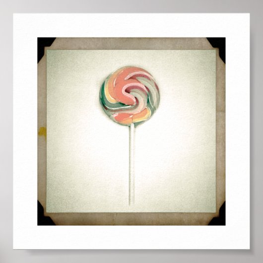 VINTAG STIL LOLLIPOP FOTOGRAPH POSTER (Vorne)