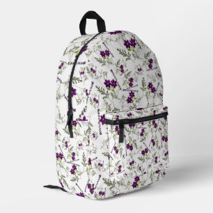 Vintag Stilvoll Elegante Wildblume Bedruckter Rucksack