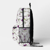 Vintag Stilvoll Elegante Wildblume Bedruckter Rucksack (Rechts)