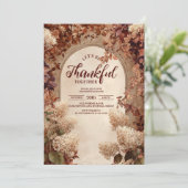 Vintag Stone Gateway Erntedank Dinner Einladung (Stehend Vorderseite)