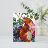 Vintag Story Book Bunny Postkarte (Stehend Vorderseite)