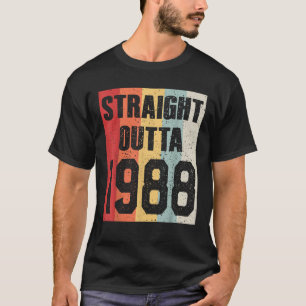 Vintag Straight Outta 1988 Funny Retro Geburtstag  T-Shirt