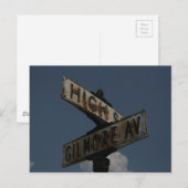 Vintag Street Sign Postkarte (Vorne/Hinten)