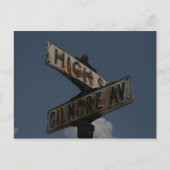 Vintag Street Sign Postkarte (Vorderseite)