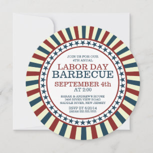 Vintag Strip Summer Barbecue Party Einladung