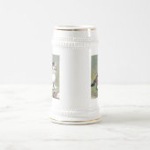 Vintag Striped Kitten Illustration Bierglas (Mittel)