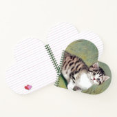 Vintag Striped Kitten Illustration Notizblock (Innenseite)