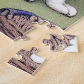 Vintag Striped Kitten Illustration Puzzle (Seite)