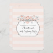 Vintag Stripes 80. Geburtstagsparty Einladungen (Vorne/Hinten)