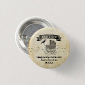 Vintag Stroller Halloween Kinderdusche Button (Vorne & Hinten)