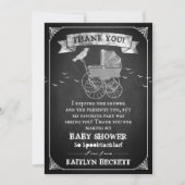 Vintag Stroller Halloween Kinderdusche Dankeskarte (Vorderseite)