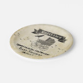 Vintag Stroller Halloween Kinderdusche Pappteller (Schrägansicht)