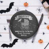Vintag Stroller Halloween Kinderdusche Pappteller