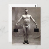 Vintag Strongman Postkarte (Vorne/Hinten)