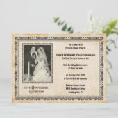 Vintag Style 50th Anniversary Celebration Einladung (Stehend Vorderseite)