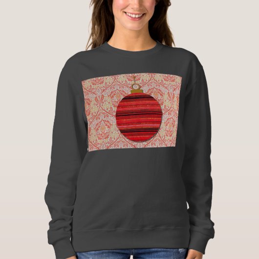 Vintag Style Art Weihnachtsschmuck Sweatshirt (Vorderseite)