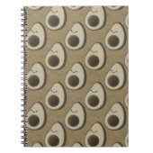 Vintag Style Avocado Pattern Notizblock (Vorderseite)