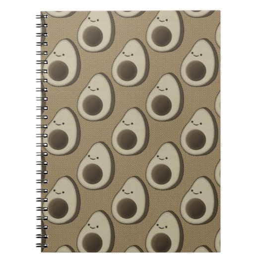 Vintag Style Avocado Pattern Notizblock (Vorderseite)