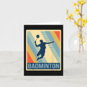 Vintag Style Badminton T Shirt Karte (Gelbe Blume)