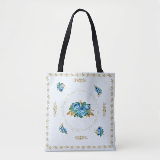 Vintag Style Blue Rose Tasche (Vorderseite)