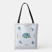 Vintag Style Blue Rose Tasche (Rückseite)