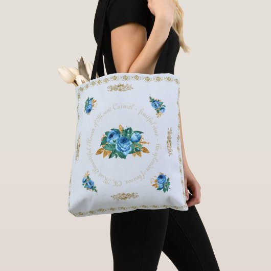 Vintag Style Blue Rose Tasche (Von Nahem)