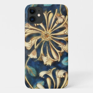Vintag Style Blue Tan Blume Art Phone Case