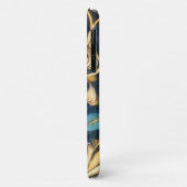 Vintag Style Blue Tan Blume Art Phone Case (Hinten/Links)