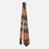 Vintag Style Boho Pattern Neck Tie for Men Krawatte (Rückseite)