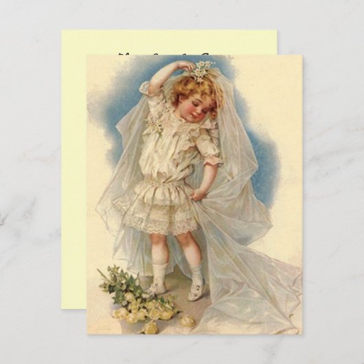 Vintag Style Bridal Dusche Einladung Ankündigung (Vorne/Hinten)