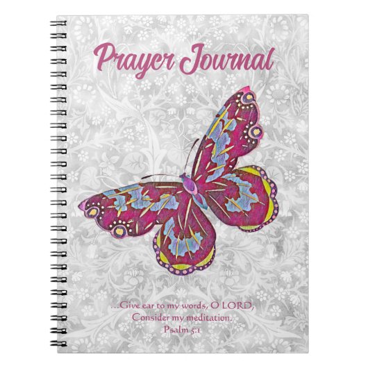 Vintag Style Butterfly Praetjournal Notizblock (Vorderseite)