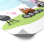 Vintag Style Camper Poster (Ecke)