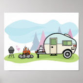 Vintag Style Camper Poster (Vorne)
