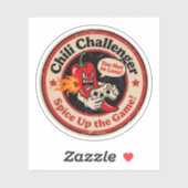 Vintag Style Cartoon Chili mit Controller Gamer Aufkleber (Blatt)