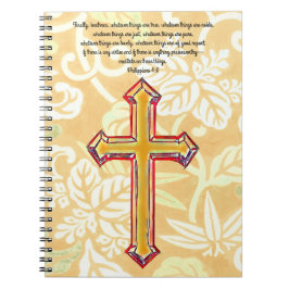 Vintag Style Faith Cross Bible Verse Journal Notizblock